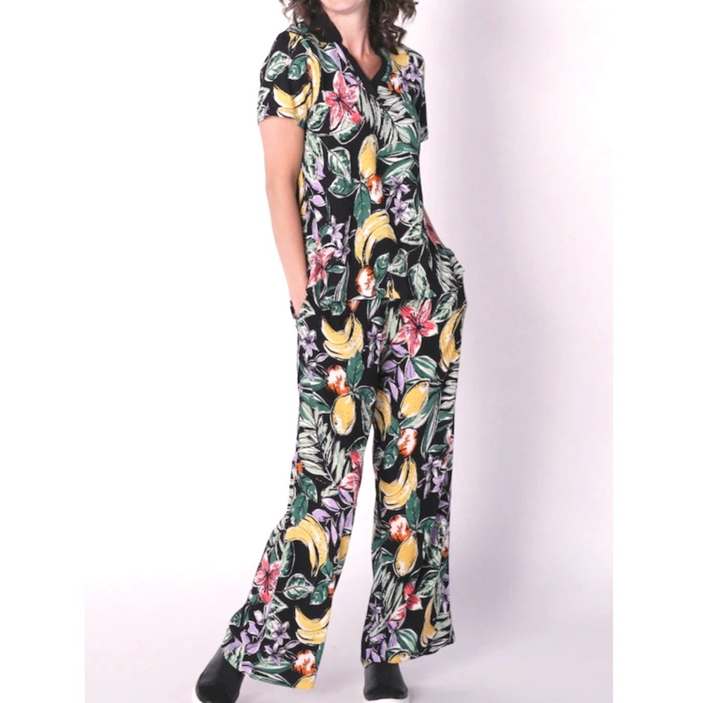 Cuddl Duds Paradise Calling Crepe‎ Knit Lounge Set Womens 1X Lounge Comfort Wear